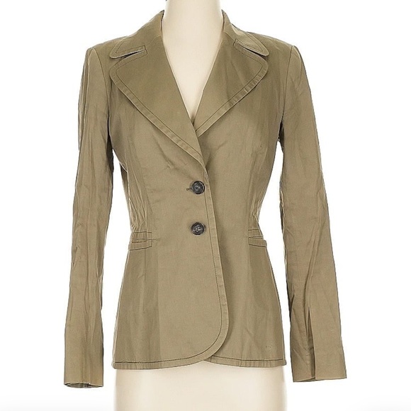 Escada Vintage Olive Green Blazer Size‎ 36 - Picture 2 of 15